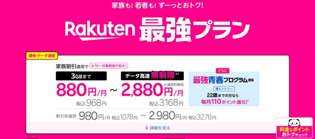 楽天モバイルの利用料金は高くなったが他社と比べると断然お得